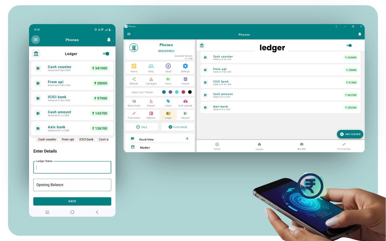 Automated Ledger & Expense Tracking System | Phoneo