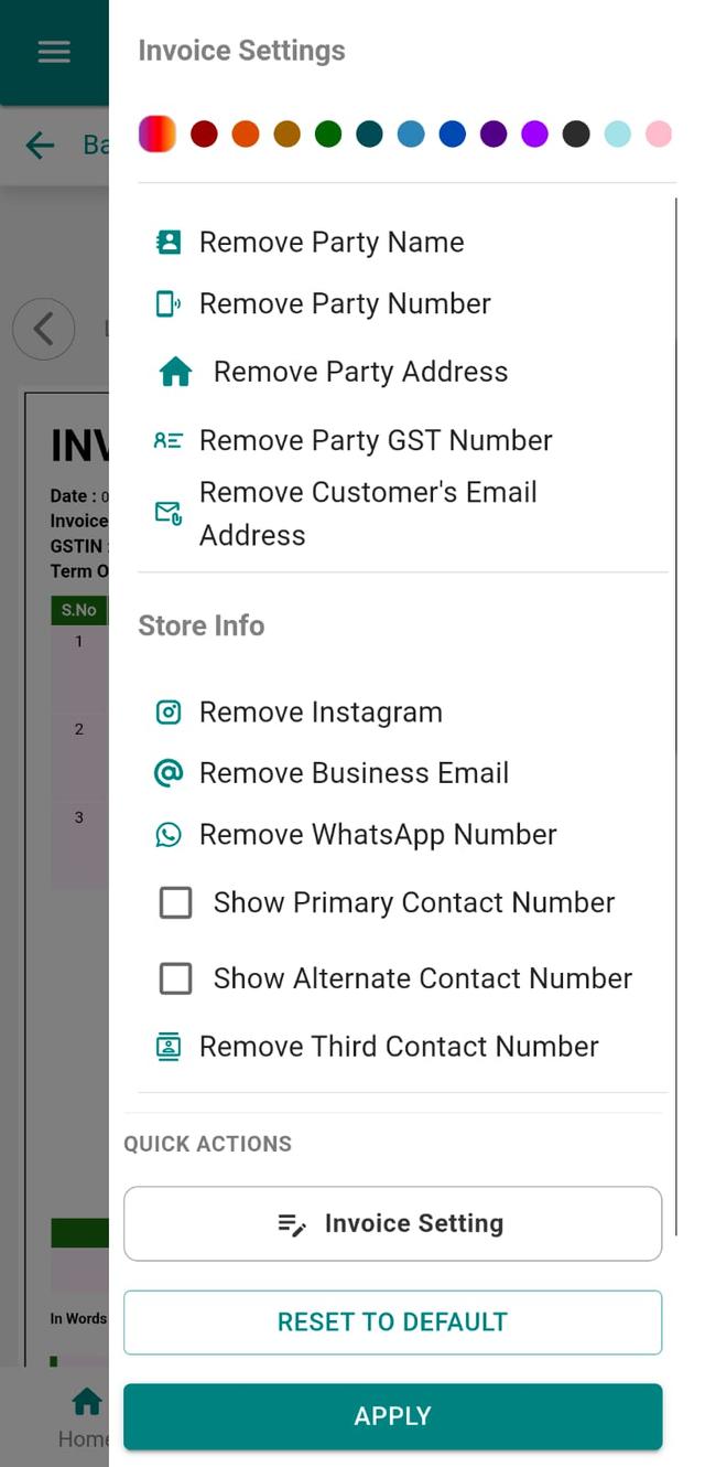 Apply Changes