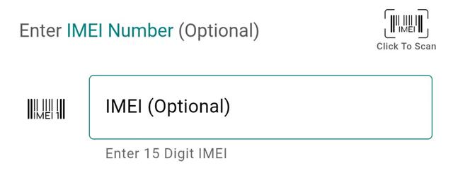IMEI entry