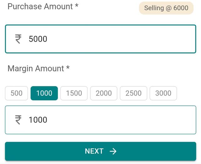 Purchase amount