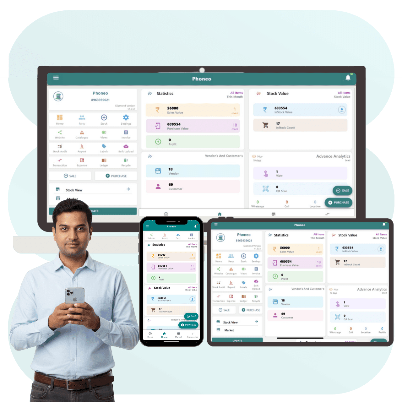 Phoneo dashboard mock from seller.phoneo.in