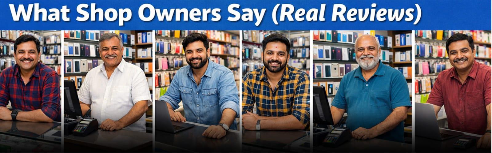 Real reviews of PHONEO mobile shop software from shop owners in Raipur and Indore Reviews from mobile shop owners in Raipur and Indore using PHONEO for billing and sales management