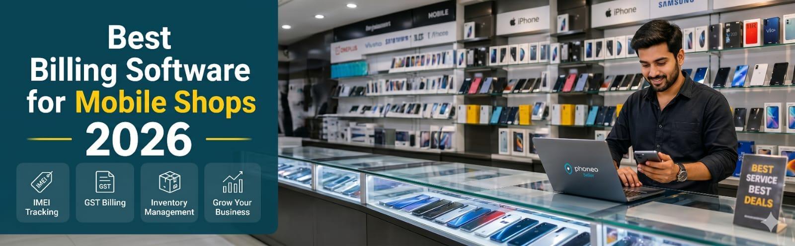 Smart mobile shop software with duplicate IMEI alert feature for accurate inventory and billing management Mobile shop management software showing duplicate IMEI alert on screen